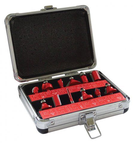 12 PC ROUTER BIT SET DART 1/4in