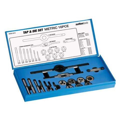 16 PC SUTTON METRIC TAP & DIE SET