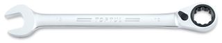 TOPTUL 13mm COMB WRENCH MET REV-RATCHET(72T 13deg)/OE SATIN PRO-SERIES