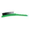 WIRE HAND BRUSH 4ROW S/S PLASTIC LONG HANDLE GREEN JOSCO