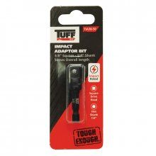 TUFF IMPACT ADAPTOR BIT 3/8 SQUARE - 1/4 HEX SHANK 50mm OAL