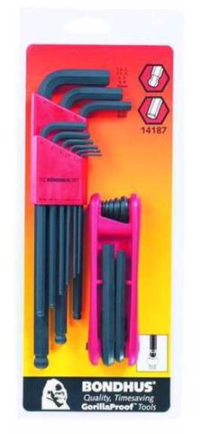 BONDHUS METRIC TWIN PACK ALLEN KEY SET