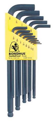 BONDHUS 13PC AF BALL END ALLEN KEY SET