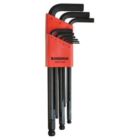 BONDHUS 9PC METRIC HEX ALLEN KEY SET