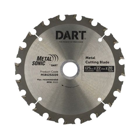 CUTTING BLADE METAL 125x22.23mm 20T METALSONIC DART