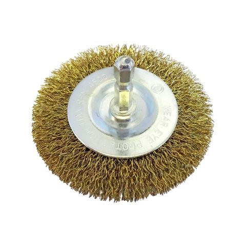 JOSCO BRUSH WHEEL CR 75X70 6.4mm HEX SPINDLE 0.30MM