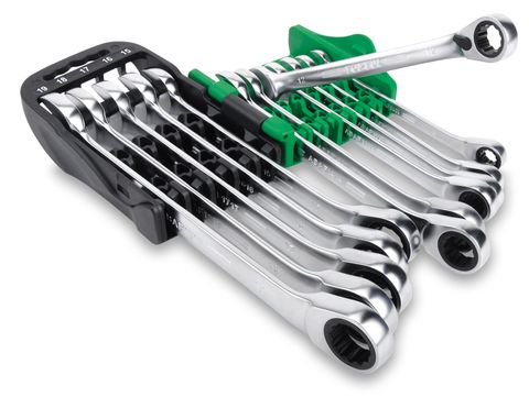 TOPTUL 12PC 8-19mm REV GEAR WRENCH SET