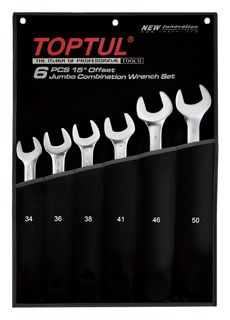 TOPTUL 6PC METRIC 34-50MM R/OE SPANNER SET
