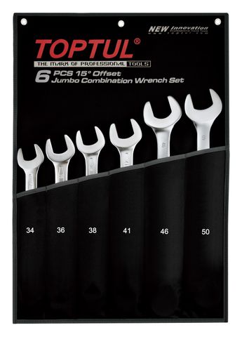 TOPTUL 6PC METRIC 34-50MM R/OE SPANNER SET