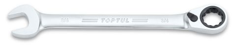 TOPTUL 1/2 COMB WRENCH SAE REV-RATCHET(72T 13deg)/OE SATIN PRO-SERIES