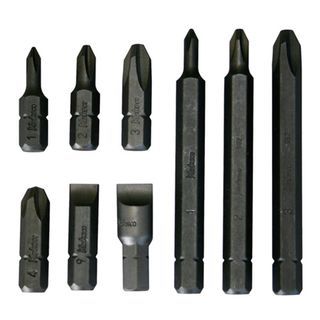 KOKEN IMPACT BIT 9pc SET (PH #1-#4 32mm PH #1-#3 80mm) (FLAT 9-11mm)