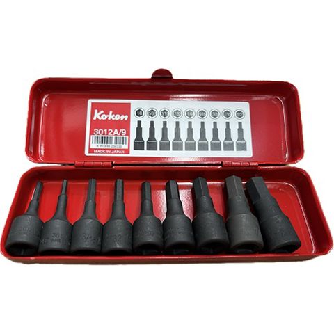 KOKEN 9 PC 3/8 DR  IMP HEX BIT SOCKET SE
