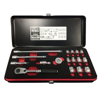 KOKEN 1/4in DR SOCKET SET BLACK METAL CASE