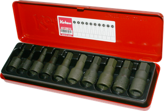 KOKEN 10pc 1/2dr METRIC INHEX SOCKET SET NON-IMPACT