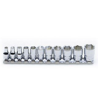 KOKEN 1/4DR 11pc 6p 4-14mm RAIL SOCKET SET