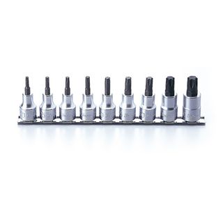 KOKEN 1/2dr 9pc SET TORX BIT SOCKET ON RAIL T20-T60
