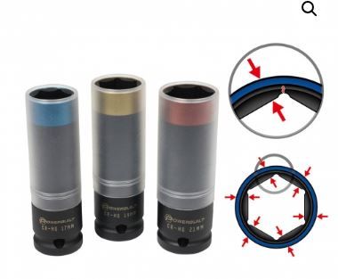 1/2dr POWERBUILT IMPACT WHEEL SOCKET 3pc SET