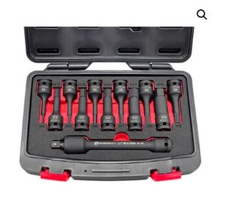 POWERBUILT 1/2dr 12pc IMPACT LONG METRIC HEX BIT SOCKET SET