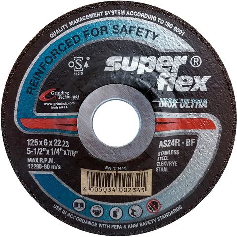125x6.0x22.23mm GRINDING DISC AS24R T27
