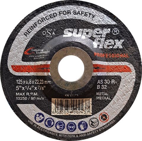125x6.8x22.23mm GRINDING DISC AS30R T27