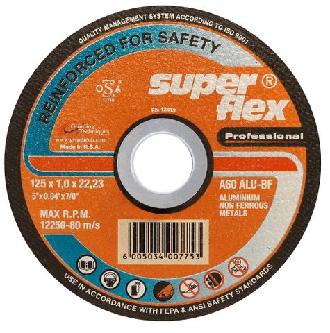 125x1.0x22.23mm CUT OFF WHEEL A60 ALU-BF