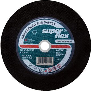 230x1.9x22.23mm CUT OFF WHEEL A46V 2IN1 PRO PK25 SUPERFLEX #C/O #DISC