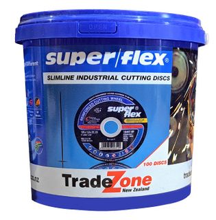 125x1.0x22.23mm CUT OFF WHEEL 1A46T 2IN1 IND(UNI) PK100TUB-BU SUPERFLEX#C/O#DISC