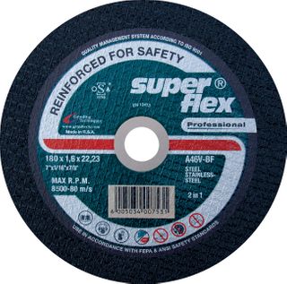 180x1.6x22.23mm CUT OFF WHEEL A60V 2IN1 PRO PK25 SUPERFLEX #C/O #DISC