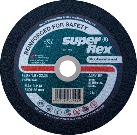 180x1.6x22.23mm CUT OFF WHEEL A60V 2IN1