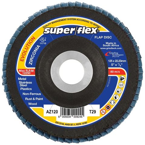 125x22.23mm 120# FLAP DISC AZ120 EVOLUTI