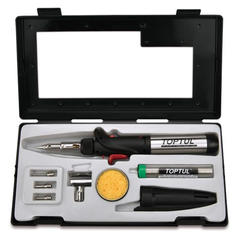 TOPTUL GAS SOLDERING IRON KIT 8PC