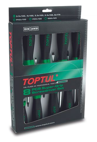 TOPTUL 8pc SCREWDRIVER SET