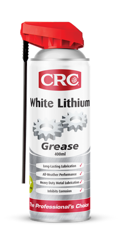 CRC WHITE LITHIUM GREASE 400ml AEROSOL PERMASTRAW