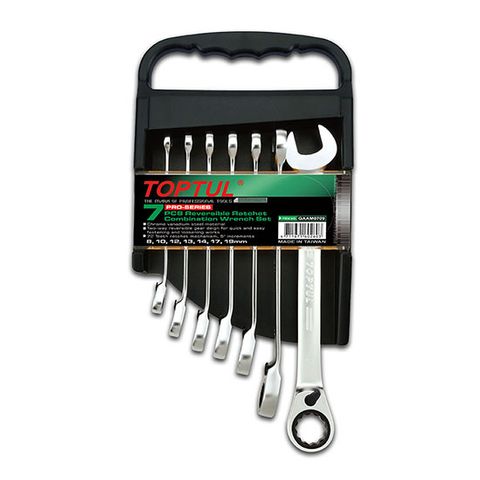 TOPTUL 7pc RATCHETING R/OE SPANNER SET