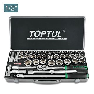 TOPTUL 1/2dr COMB SOCKET 43pc SET