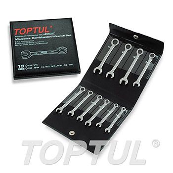 TOPTUL MINIATURE COMB WRENCH 10pc SET