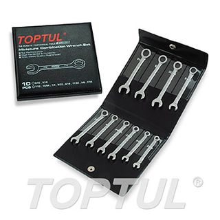TOPTUL MINIATURE COMB WRENCH 10pc SET