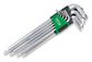 TOPTUL HEX KEY WRENCH 1.5-10mm 9pc SET EXTRA-LONG EXTRACTOR BALL-END
