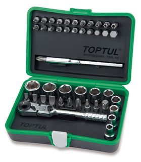 TOPTUL 45pc 1/4dr SOCKET & BIT SET
