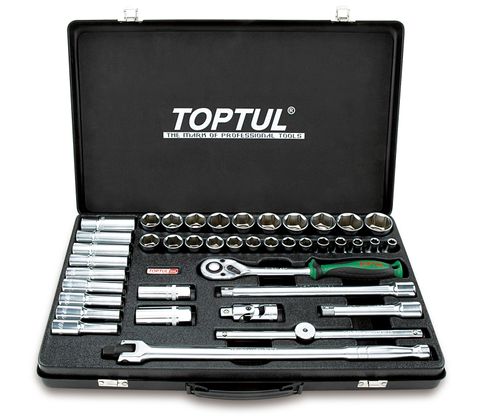TOPTUL 41pc 1/2 STD AND DEEP SOCKET SET