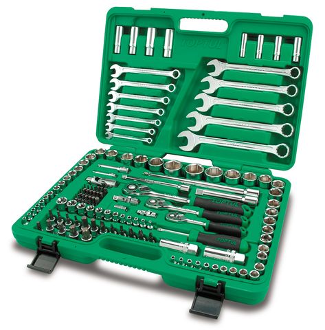 TOPTUL 130pc SOCKET SET 1/4dr 3/8dr 1/2dr