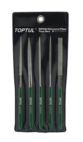 TOPTUL 5pc DIAMOND NEEDLE FILE SET