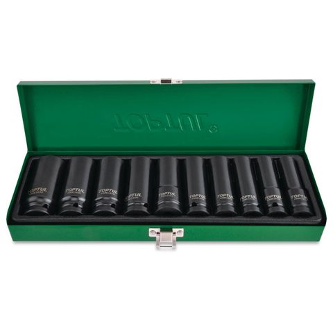 TOPTUL 10pc DEEP SOCKET SET