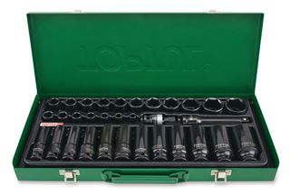 TOPTUL 1/2dr 32pc STD & DEEP SOCKET SET