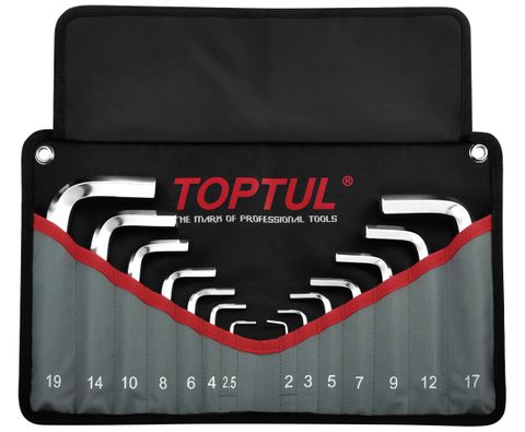 TOPTUL 14PC METRIC 2-19MM HEX KEY SET