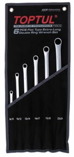 TOPTUL EXTRA LONG 6PC RING RING WRENCH SET