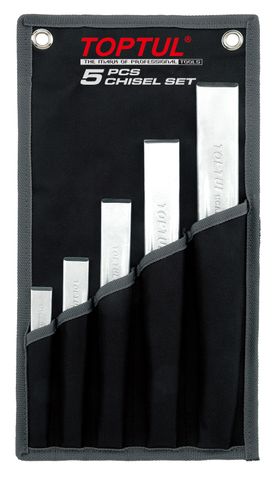 TOPTUL CHISEL RIBBED 5pc SET