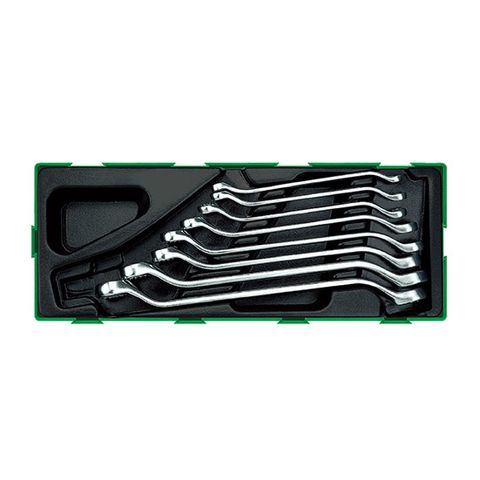 TOPTUL DOUBLE RING WRENCH SET 45deg OFFSET 8pc 6-22mm