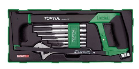 TOPTUL HACKSAW & PIN PUNCH 8pc SET