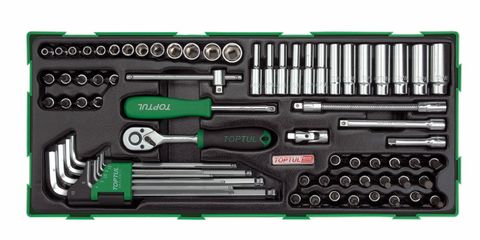 TOPTUL 72 PC SOCKET & KEY WRENCH SET